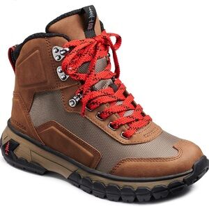 Bass Men's Brown and Red Hiking Boots